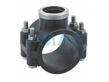COLLARIN TOMA 4 TORNILLOS 75 MM HEMBRA 1.1/4" POLIETILENO