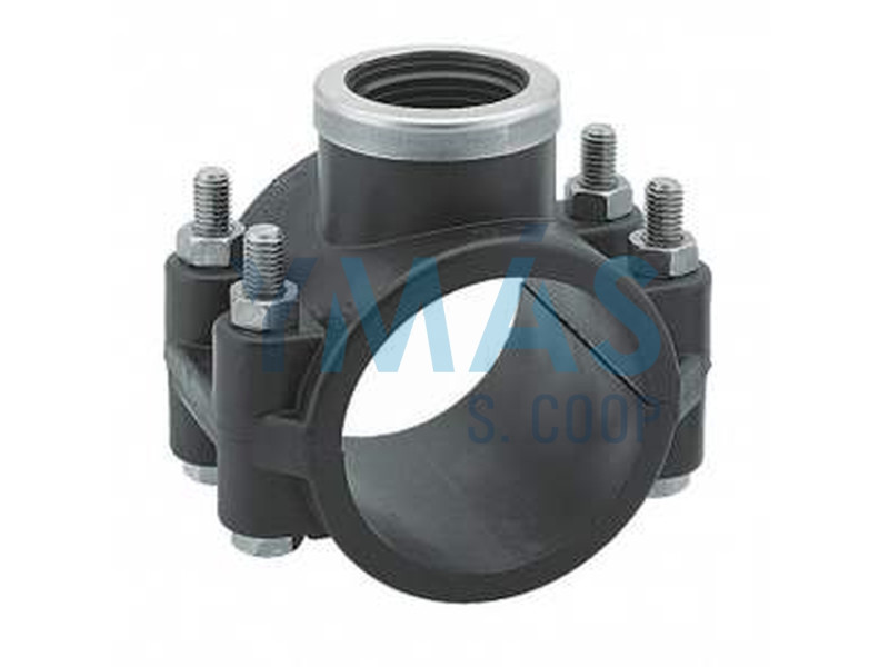 COLLARIN TOMA 4 TORNILLOS 90MM HEMBRA 1/2" POLIETILENO