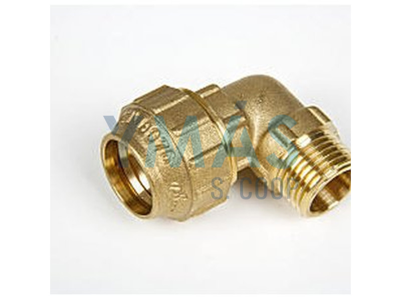 CODO EGB 90º ROSCA MACHO POLIETILENO 25 X 3/4" LATON EBF               