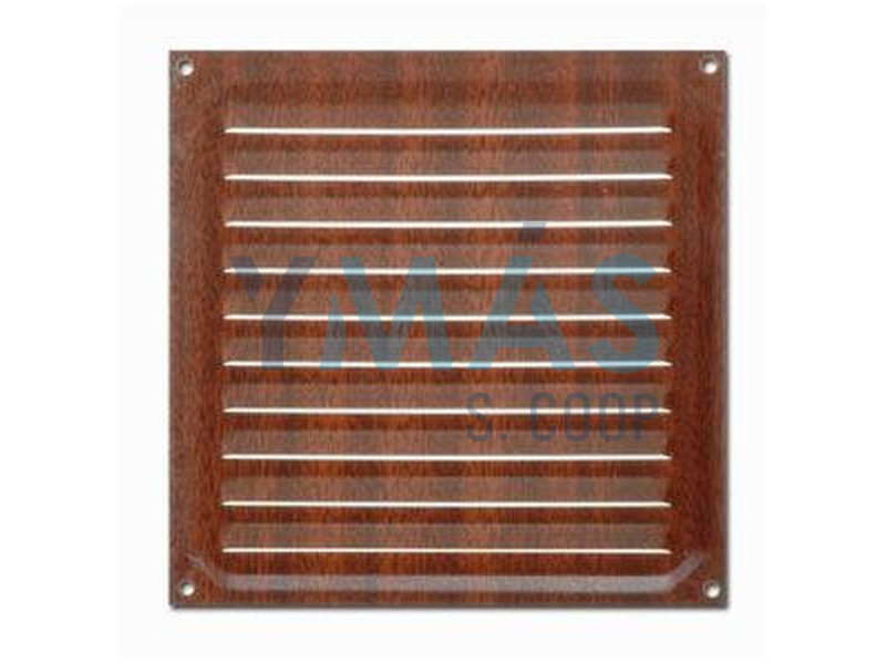 REJILLA 150 X 150MM IMITACION MADERA OSCURA