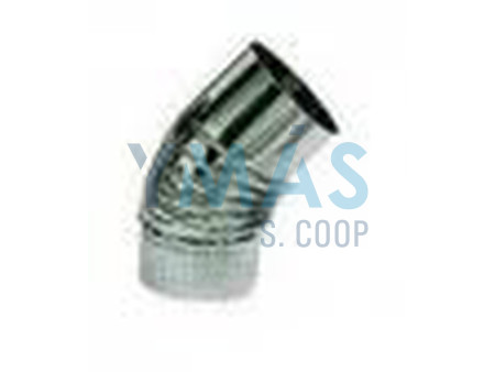 CODO DE ESTUFA  GALVANIZADO RIZADO 45º 175MM 0,5MM