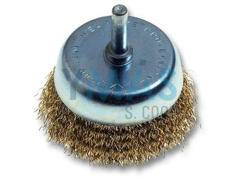 CEPILLO CIRCULAR TAZA ALAMBRES ACERO LATONADO 70 X 6MM PARA TALADRO PG485.00                         