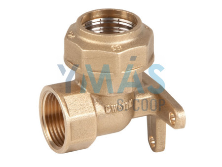CODO PLACA PARA POLIETILENO 25MM X 3/4" LATON