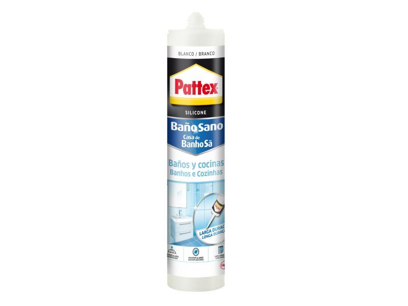 SILICONA BAÑOS Y COCINAS 280ML BLANCA PATTEX