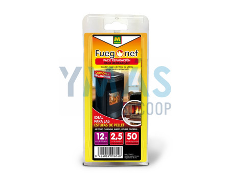 PACK COLA REFRACTARIA CON CORDON FIBRA VIDRIO 12MM