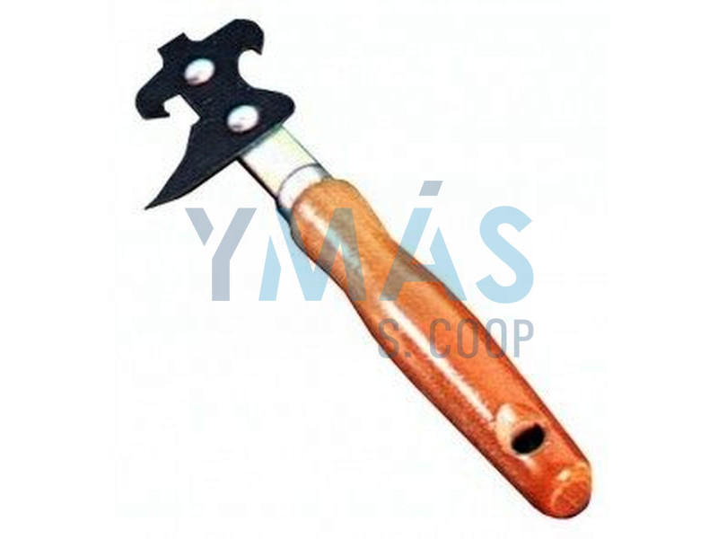 ABRELATAS INOXIDABLE MANGO MADERA CON ABREBOTELLAS METALTEX 250330                          
