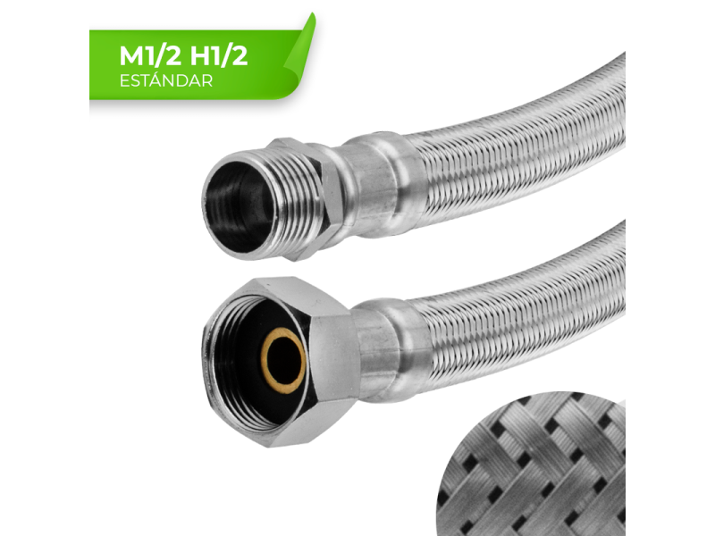 CONEXION INOX 12,5MM M 1/2" - H 1/2" 20CM