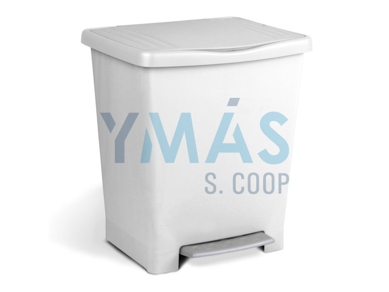 CUBO DE BASURA PEDAL 23 LITROS BLANCO MILLENIUM