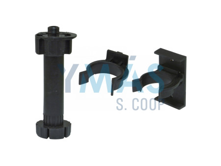 JUEGO PATAS MUEBLE COCINA 16 X 95 - 120MM NEGRO 4 UNIDADES