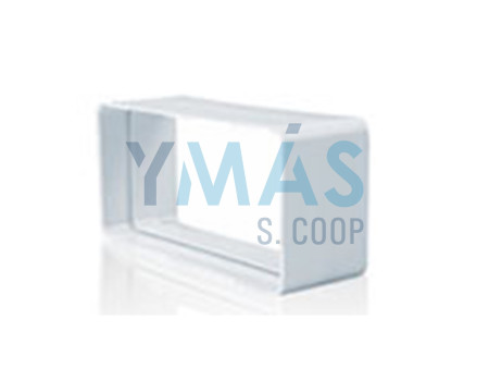 EMPALME RECTANGULAR TUBO EXTRACCION PVC 110 X 55MM