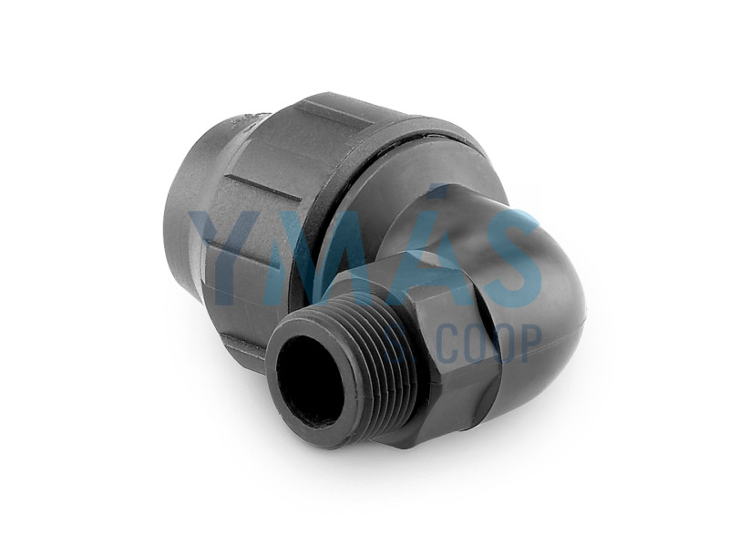 CODO ROSCA MACHO POLIETILENO 20MM X 1/2" HIDROTEN