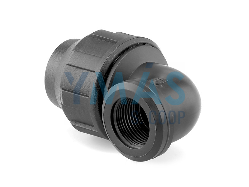 CODO ROSCA HEMBRA POLIETILENO 32MM X 1" HIDROTEN
