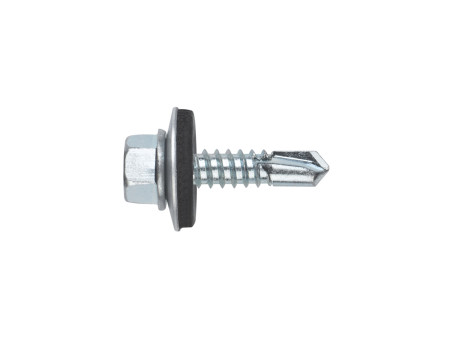 TORNILLO DIN-7504-K AUTOTALADRANTE ZINCADO CON ARANDELA VULCANIZADA 4,8 X 19MM