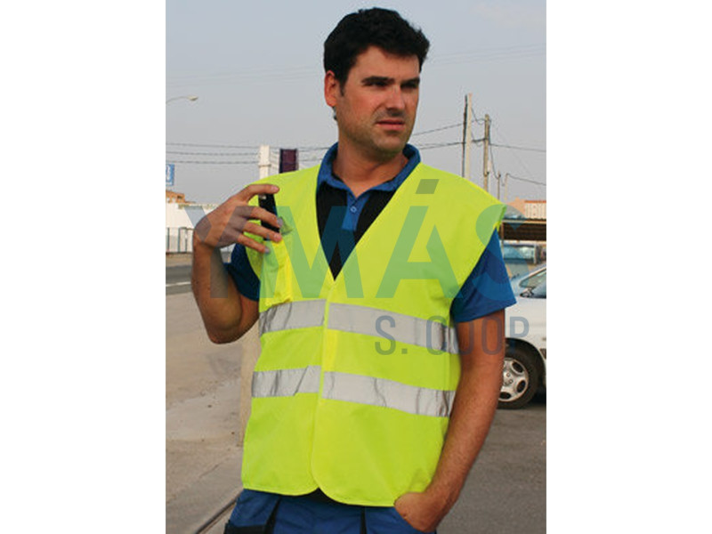 CHALECO ALTA VISIBILIDAD AMARILLO T-L CON BANDAS 3M