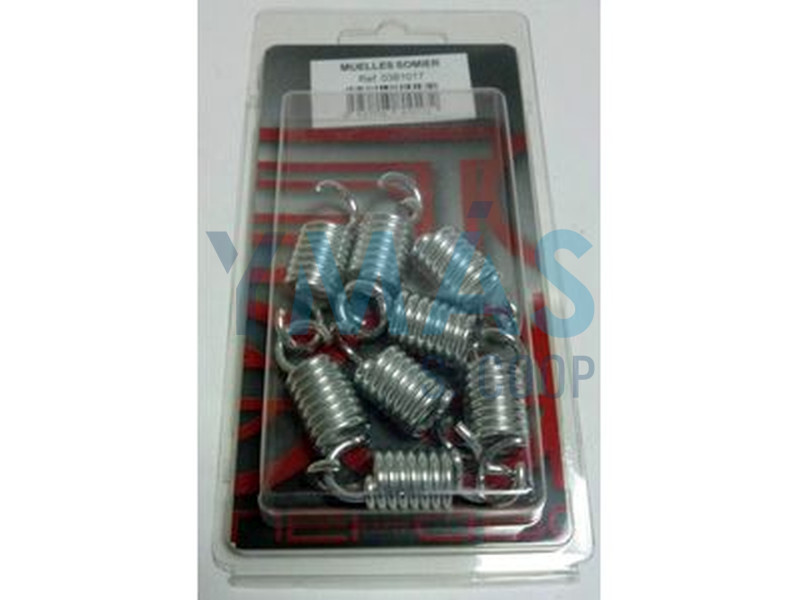 MUELLE SOMIER TRACCION 8 UNIDADES 50 X 15 X 2,5MM STEEL MEFOBO 0381017   