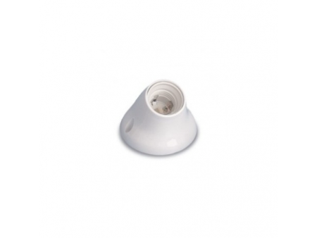 PORTALAMPARA ZOCALO CURVO E-27 BLANCO