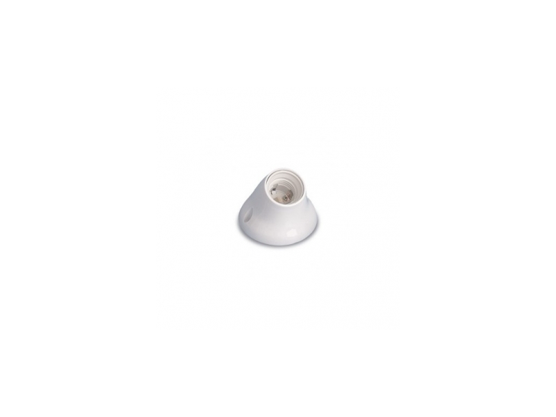 PORTALAMPARA ZOCALO CURVO E-27 BLANCO