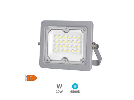 PROYECTOR ALUMINIO LED 20W IP65 GRIS