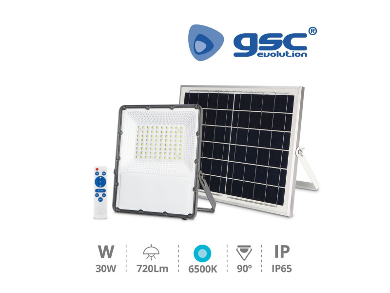 PROYECTOR SOLAR LED 30W 6500K IP65 720LM 