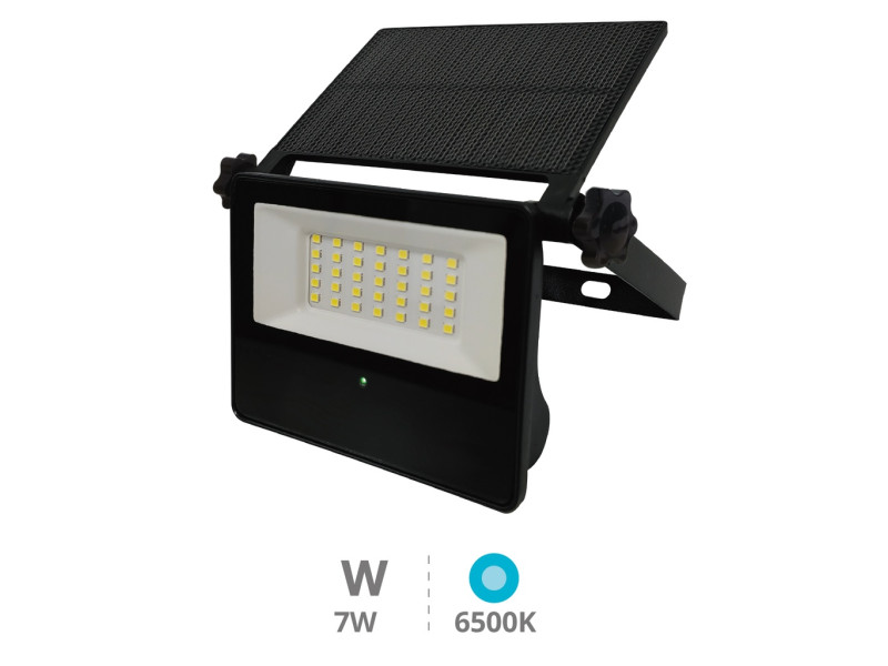 PROYECTOR SOLAR LED KUMIRA CON SENSOR 7W 6500K IP65 NEGRO