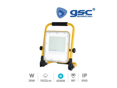 PROYECTOR LED SAMPAYA CON BATERIA 5W 6500K LUZ EMERGENCIA SALIDA USB