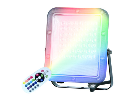 PROYECTOR ALUMINIO LED KINTORE 30W RGB  + 1800K IP65 GRIS