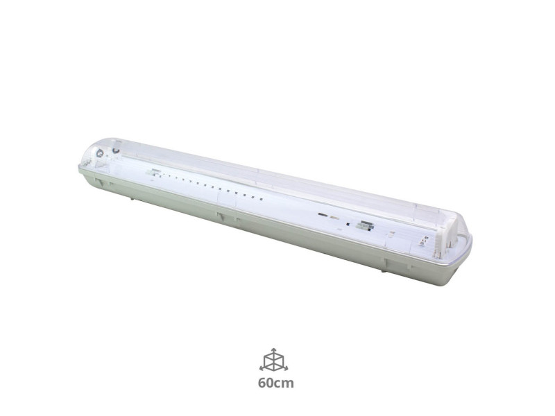 PANTALLA ESTANCA PARA 2 TUBOS LED 60 CM