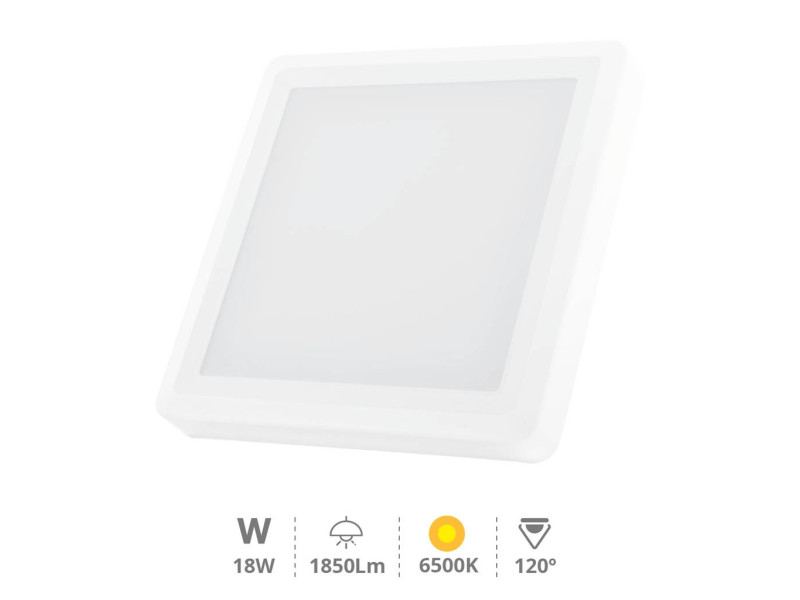 DOWNLIGHT SUPERFICIE LED CUADRADO VASAN 18W 6500K BLANCO