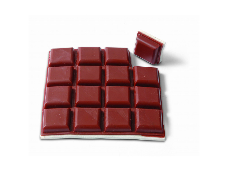 PROTECTOR PEQUEÑO 15 X 15 MM ADHESIVO MARRON BLISTER 16 UND