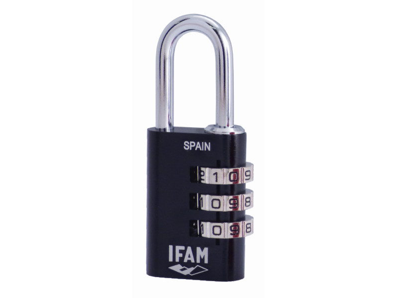 CANDADO COL ALUMINIO COMBINACION NEGRO 30 MM