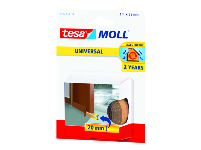 BURLETE UMBRAL MARRON PARA PUERTAS 1M X 38MM
