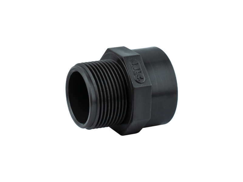 MANGUITO ENCOLAR ROSCA MACHO PVC PRESION 40-50 MM - 1.1/4"