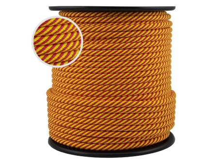 CUERDA TRENZADA HELICOIDAL AMARILLO Y ROJO 12MM