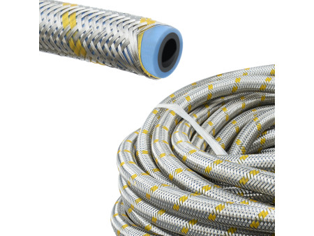 TUBO TRENZADO METALICO PARA GAS BUTANO / PROPANO 9 X 16