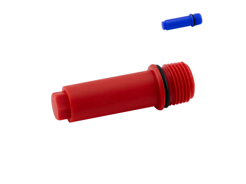 TAPON MACHO HEXAGONAL LARGO 1/2" AZUL