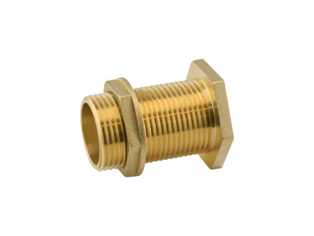 RACOR  PASAMUROS 1.1/2" CON TUERCA LATON