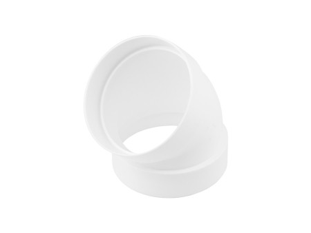 CODO REDONDO PVC BLANCO 45º 120MM