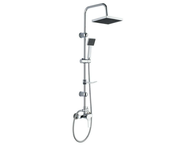SET COLUMNA DUCHA Y ROCIADOR CROMADO TINEO