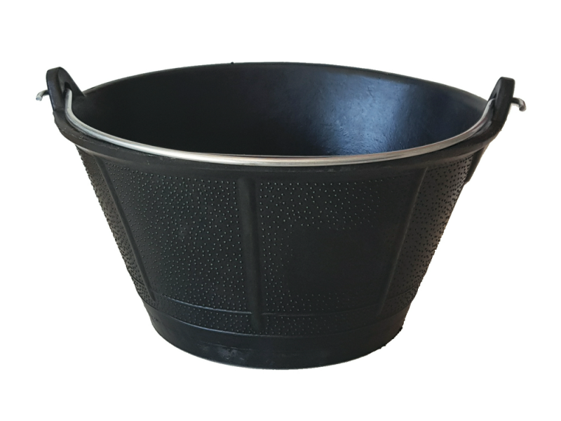 CUBO DE OBRA DE GOMA ITALIANO 10L CON ASA NUSAC 24800