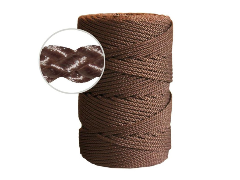 CUERDA NYLON TRENZADA MARRON 6MM 