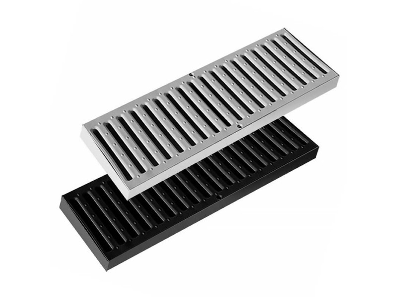 REJILLA CANALETA GARAJE 130 X 500 MM GRIS