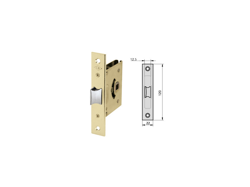 CERRADURA PICAPORTE 249B/2 DE 50MM HIERRO LATONADO