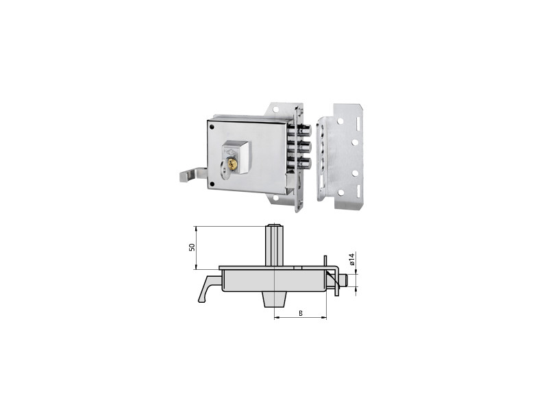 CERRADURA 1123A-10 DERECHA CROMO 1123A10D/0