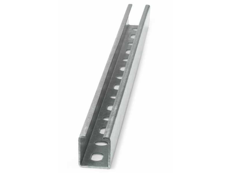 PERFIL PARA CARGAS LIGERAS TIPO "C" GUIA PERFORADA ATLANTIS C2-H 27 x 18 x 1,25 - L.2000mm