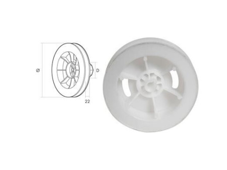 DISCO DE PLASTICO SIN ESPIGA PARA CINTA DE 22 MM Ø160 MM / Ø10 MM / D60 MM