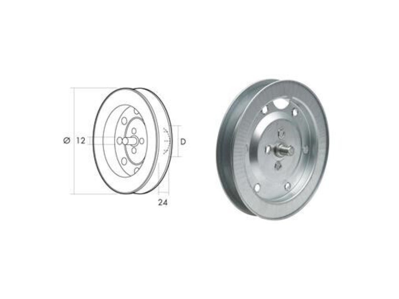 DISCO METALICO PARA CINTA DE 22 MM Ø150 MM / Ø12 MM / D60 MM