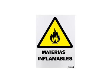 SEÑAL 40 X 30 "MATERIAS INFLAMABLES"