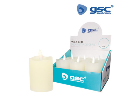 VELA DECORATIVA DE LED DE CERA 70MM