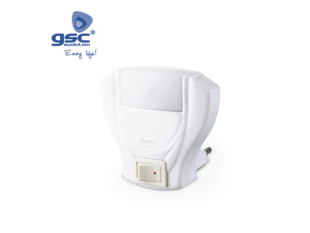 LUZ DE NOCHE ANGULO RECTO CON INTERRUPTOR 1W 230V
