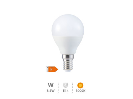 BOMBILLA LED ESFERICA 8.5W E14 3000K